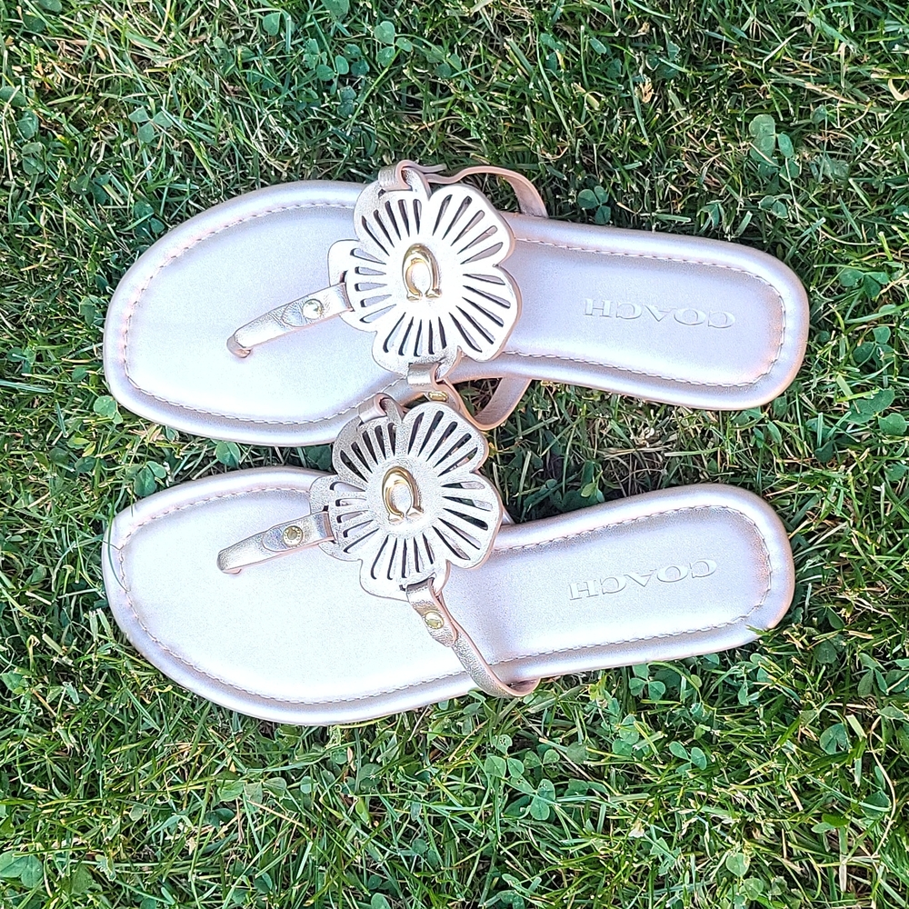 Coach julia metallic sandal